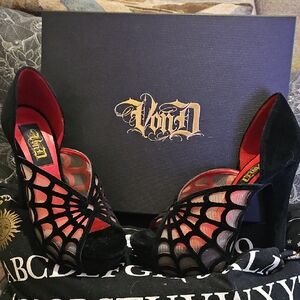 Kat Von D Adele Spiderweb Heels, 7, KVD